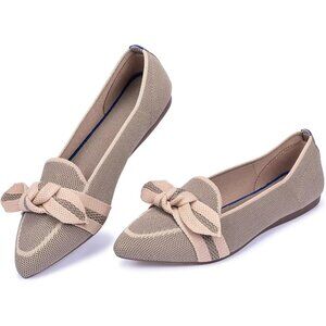 Women green Dressy Shoes Washable Elegant Pointed-Toe lace-up Bow Shoes